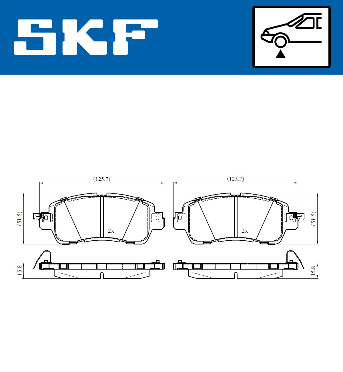 Set placute frana,frana disc VKBP 80478 A SKF